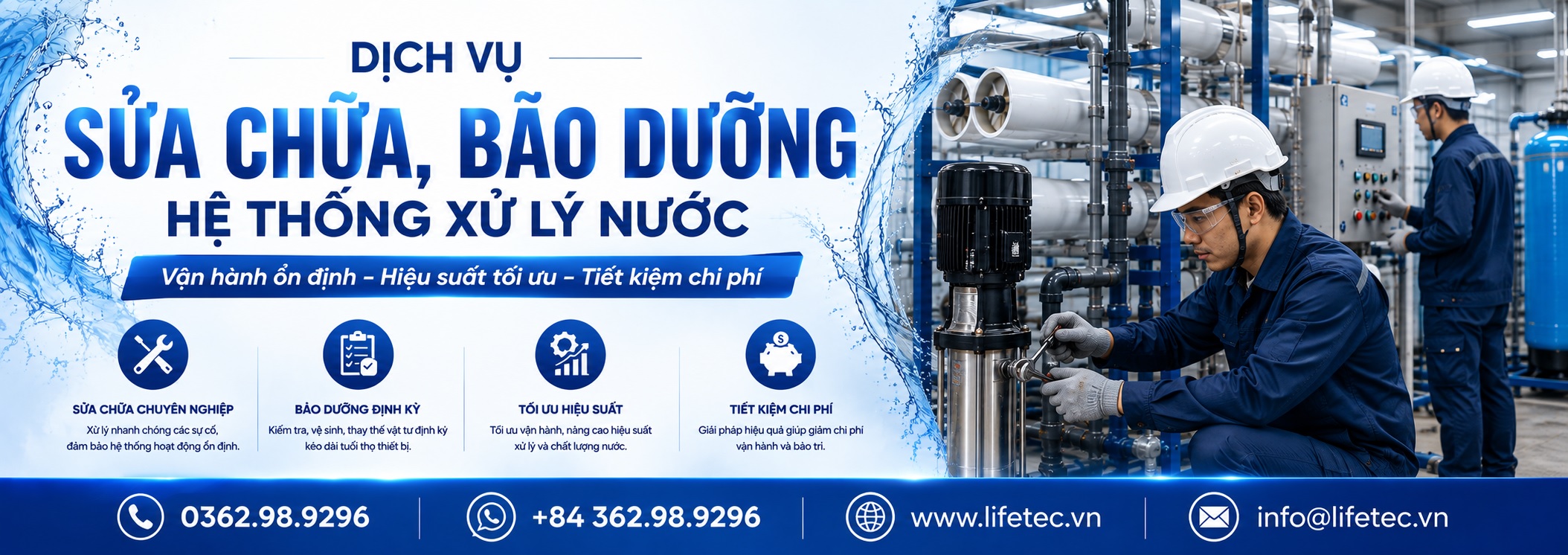 Sửa chữa - Bảo dưỡng hệ thống xử lý nước