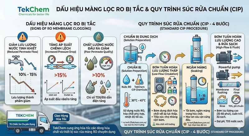 Dấu Hiệu Màng Lọc RO Bị Tắc Và Hướng Dẫn Quy Trình Súc Rửa Chuẩn