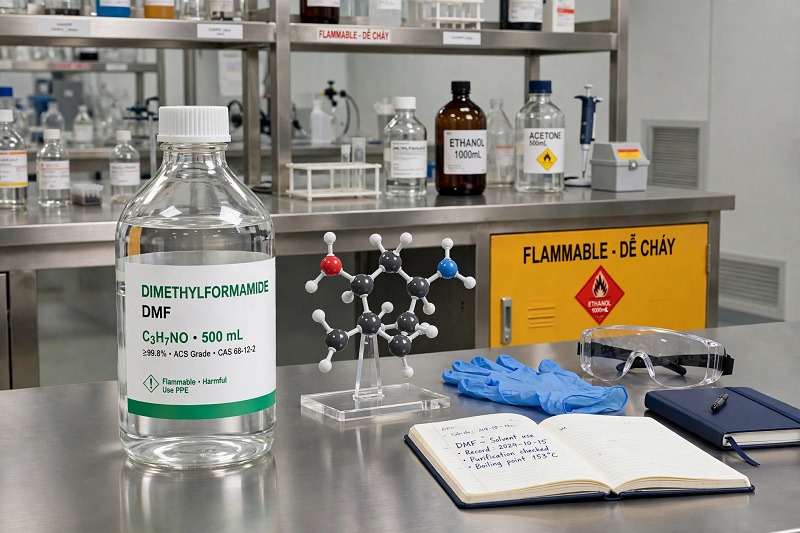 DMF là gì N,N-Dimethylformamide C3H7NO dung môi phân cực aprotic