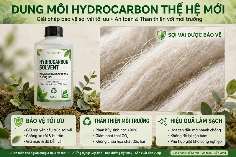 Dung môi hydrocarbon thế hệ mới giúp bảo vệ sợi vải tối ưu và thân thiện với môi trường