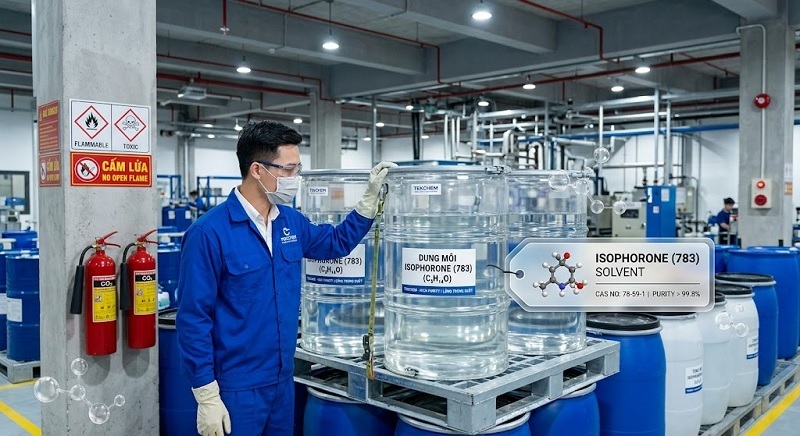 Thùng phuy dung môi Isophorone 783 ứng dụng trong ngành in ấn