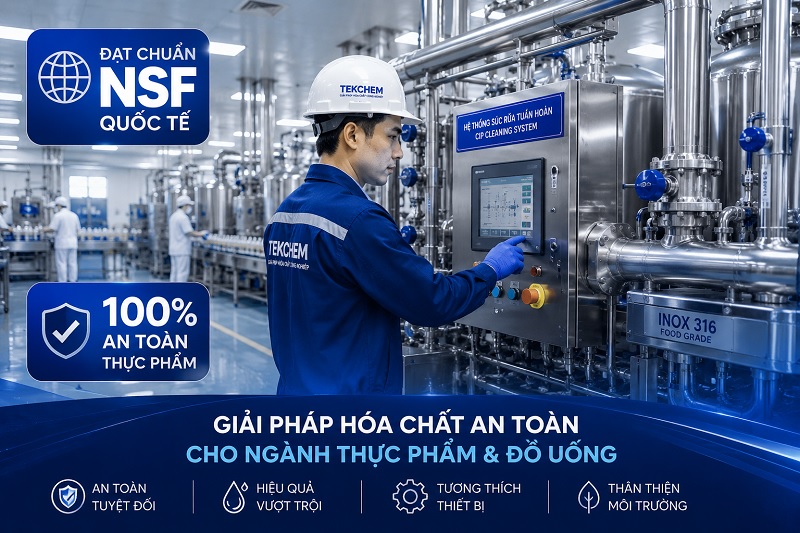 Hóa Chất Làm Sạch Dây Chuyền Thực Phẩm Chuẩn NSF Tốt Nhất 2026
