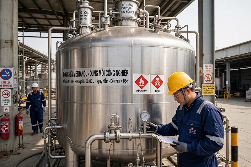 Quy trình quản lý lưu kho an toàn và phòng chống cháy nổ đối với dung môi Methanol