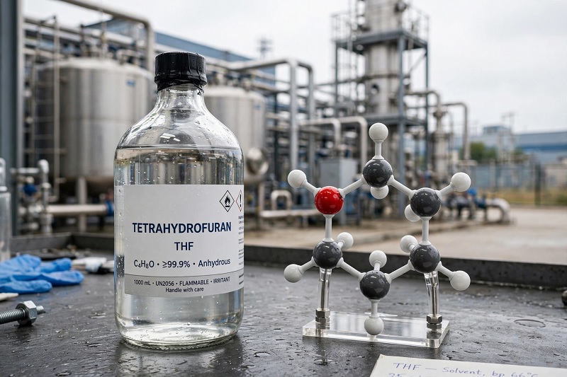 Tetrahydrofuran THF C4H8O và các ứng dụng trong công nghiệp hóa chất