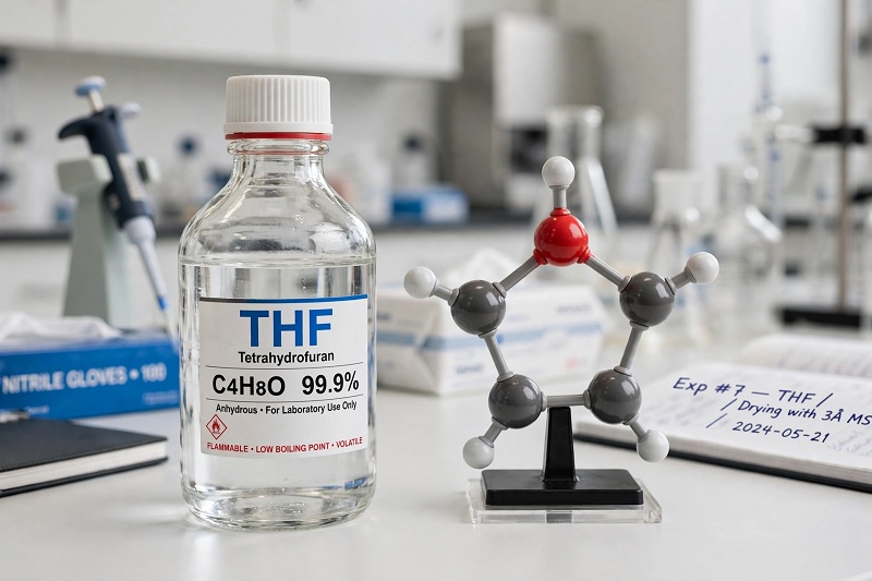 THF Tetrahydrofuran là dung môi ether vòng công thức C4H8O
