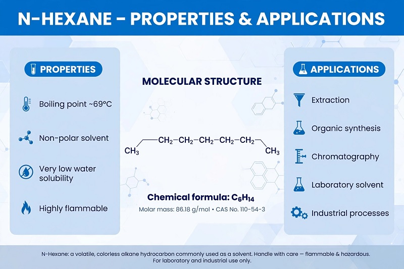 Tính chất và ứng dụng của dung môi N-Hexane