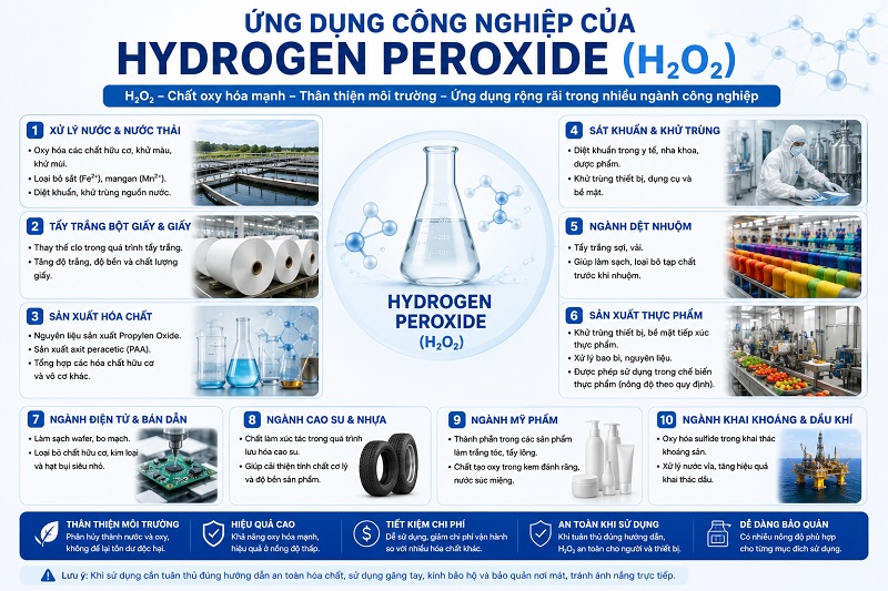 Ứng dụng của Hydrogen Peroxide