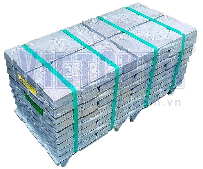 Kẽm thỏi nguyên chất Zn, Hàn Quốc, 25kg/thỏi