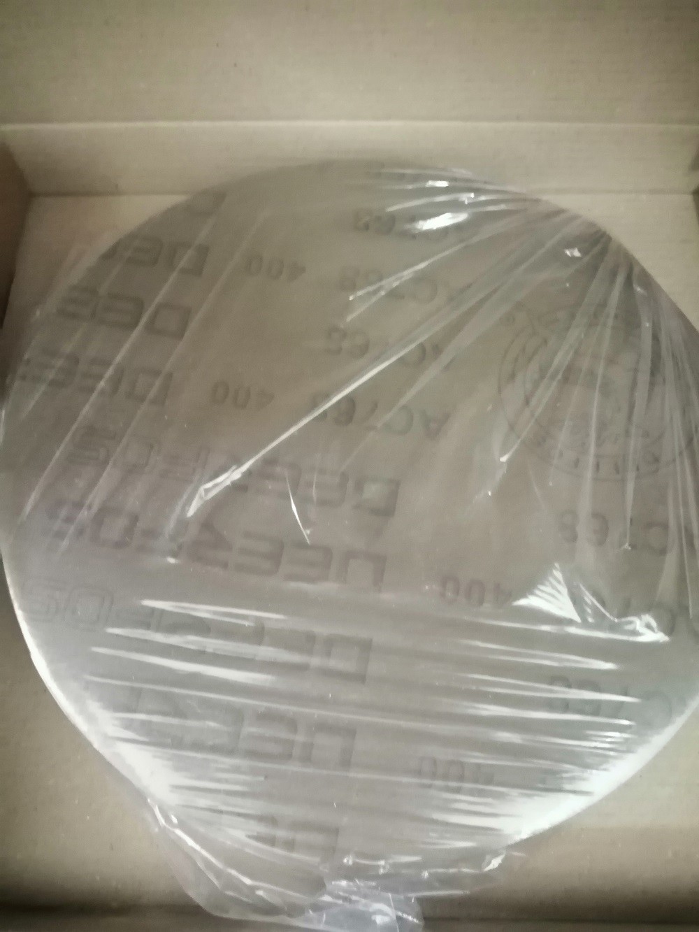 8” Disk Send Paper P400Grit Plain (100 sheet/ box)