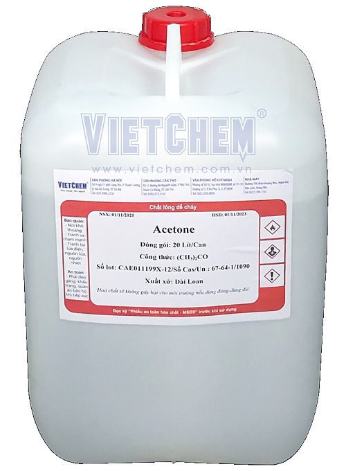 Acetone C3H6O 99%, Đài Loan, 160kg/phuy 67-64-1