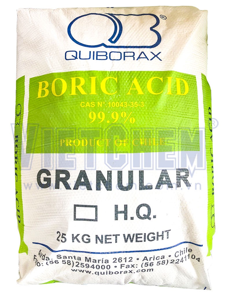 Boric acid H3BO3 99% Mỹ bao 25kg