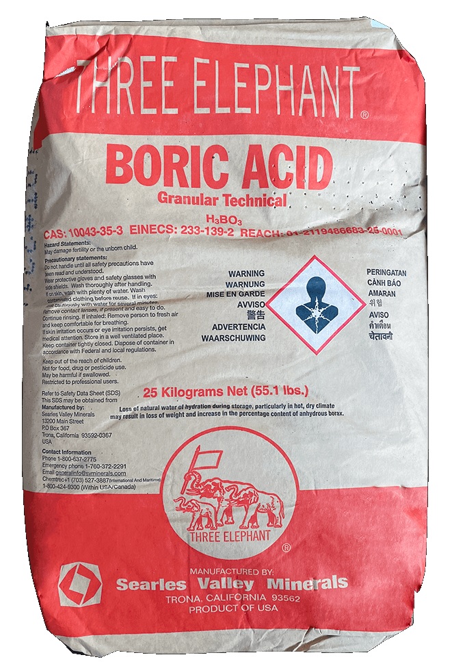 Boric acid H3BO3 99% Mỹ bao 25kg
