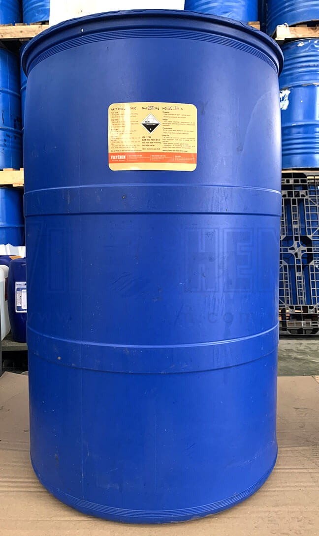Acid clohydric HCl 30% - 35% Việt Nam 30kg 1 can