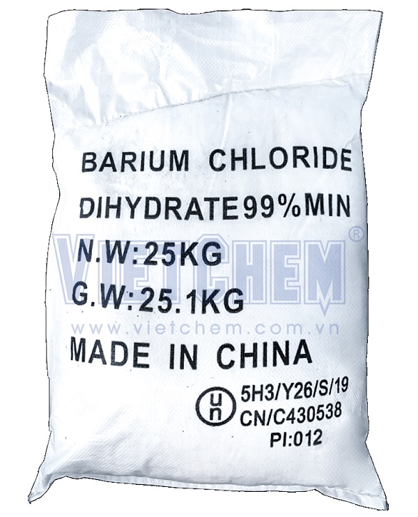 Barium chloride BaCl2.2H2O 99% Trung Quốc 25kg 1 bao