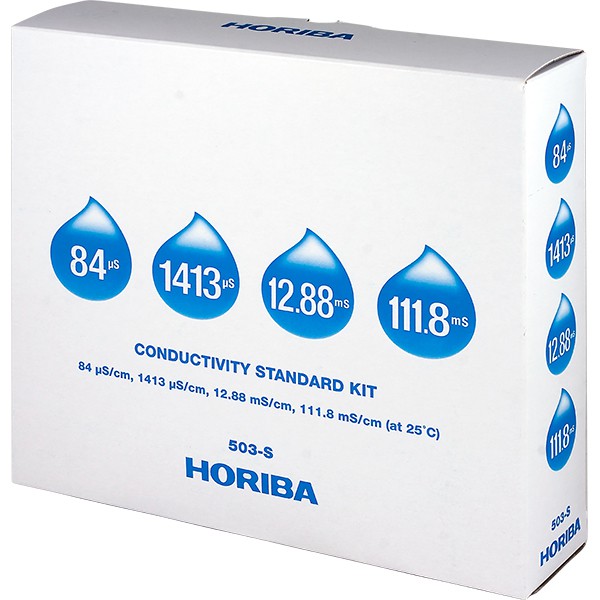 Bộ dung dịch chuẩn độ dẫn, chai 250 mL (84 uS / 1413 uS / 12.88 mS / 111.8 mS) Horiba 503-S