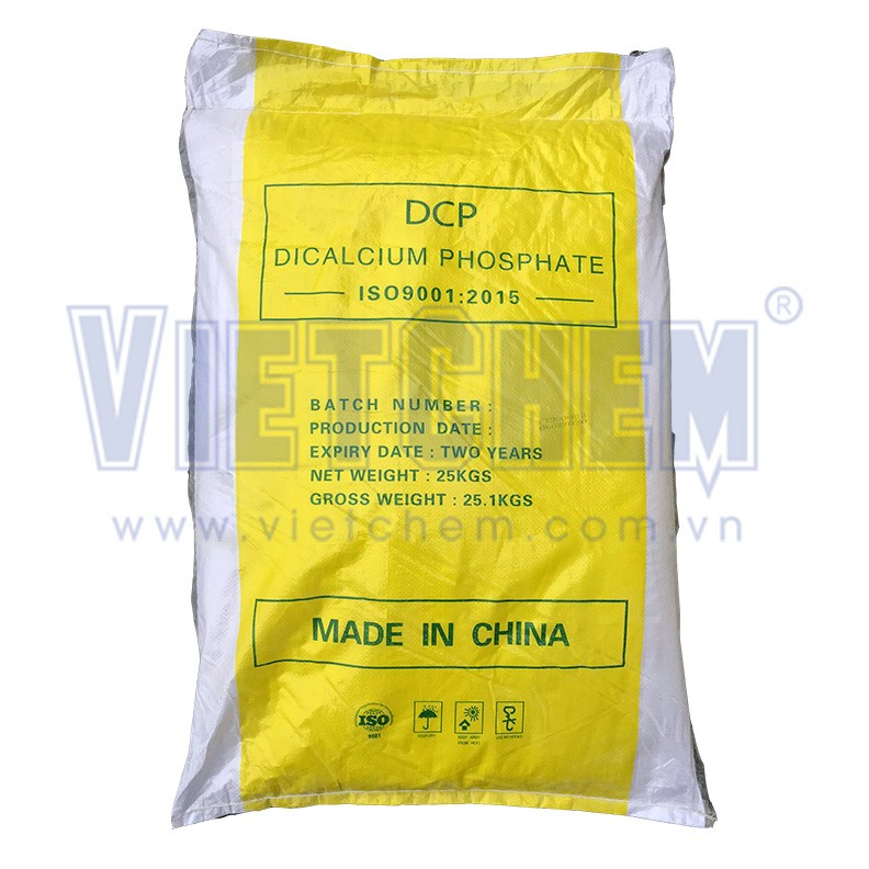 Dicalcium phosphate (DCP) CaHPO4 Trung Quốc 25kg 1 bao