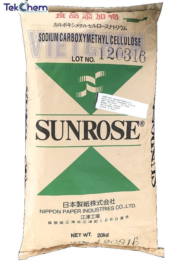 Carboxymethyl cellulose (C.M.C) ngọt C6H9OCH2COONa, Nhật Bản, 20kg/bao