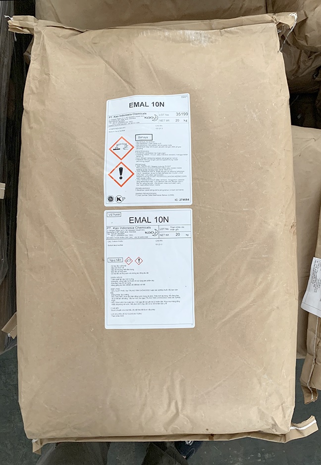 Chất tạo bọt Sodium lauryl sulfate – SLS Indonesia 20kg 1 bao