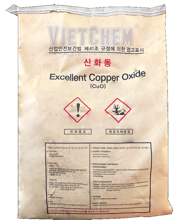 Copper(II) oxide CuO Hàn Quốc 25kg 1  bao