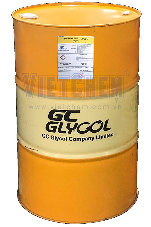 Diethylene glycol C4H10O3 99%, Thái Lan, 225kg/phuy 111-46-6