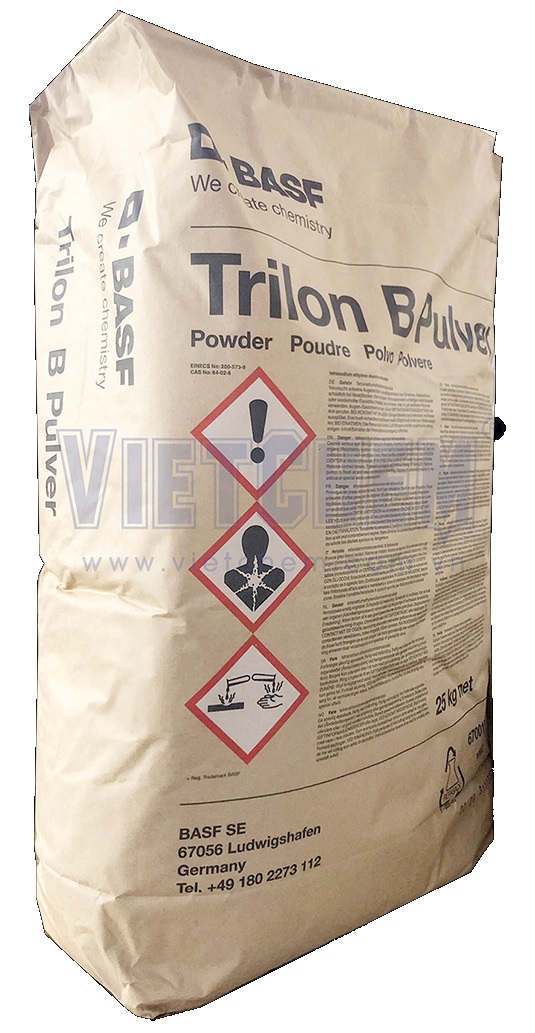 EDTA.4Na  Trilon B Pulver 98% Đức 25kg 1 bao