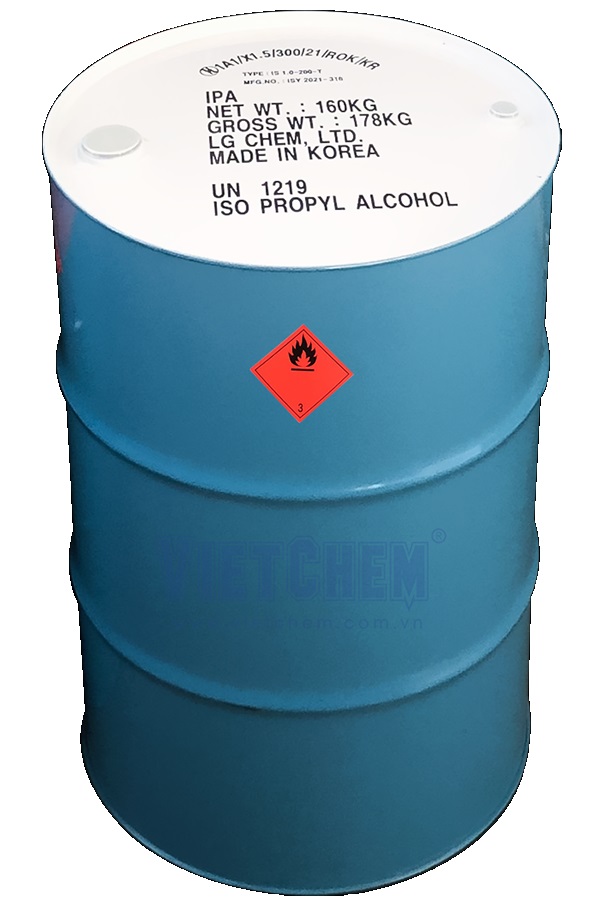 Isopropyl alcohol - IPA 99%, C3H8O, Hàn Quốc, 160kg/phuy 67-63-0