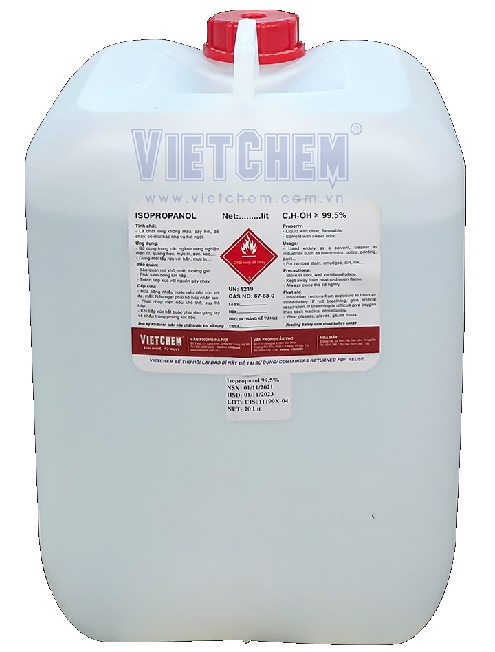 Isopropyl alcohol - IPA 99%, C3H8O, Singapore, 163kg/phuy 67-63-0