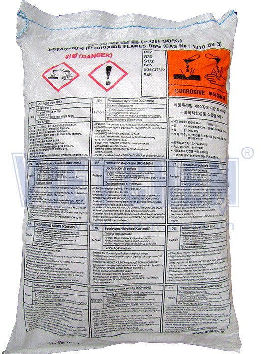 Potassium hydroxide (Kali hydroxit) KOH 90%