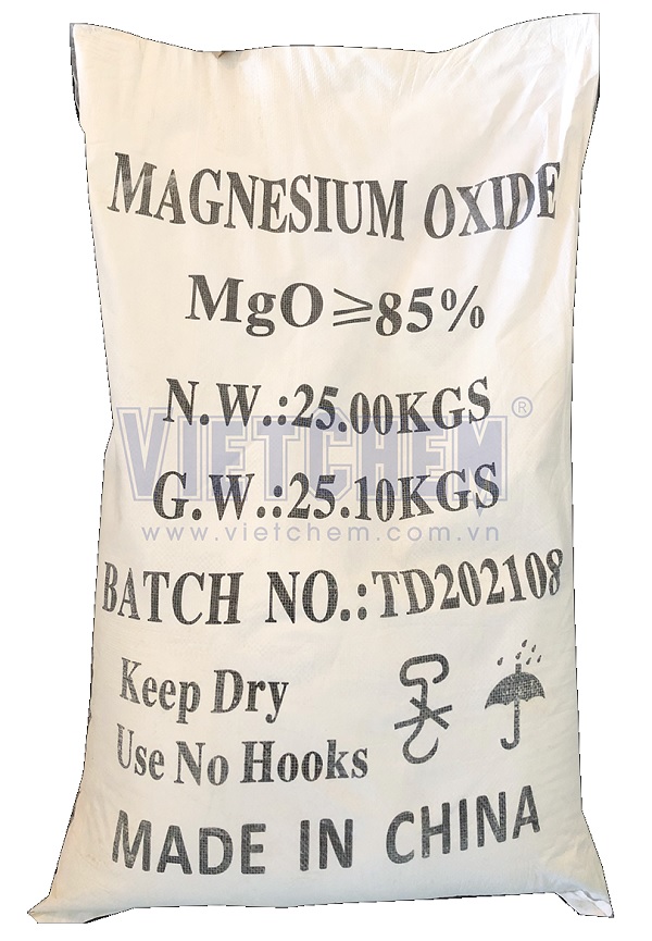 Magnesium Oxide MgO 85%, Trung Quốc, 50kg/bao