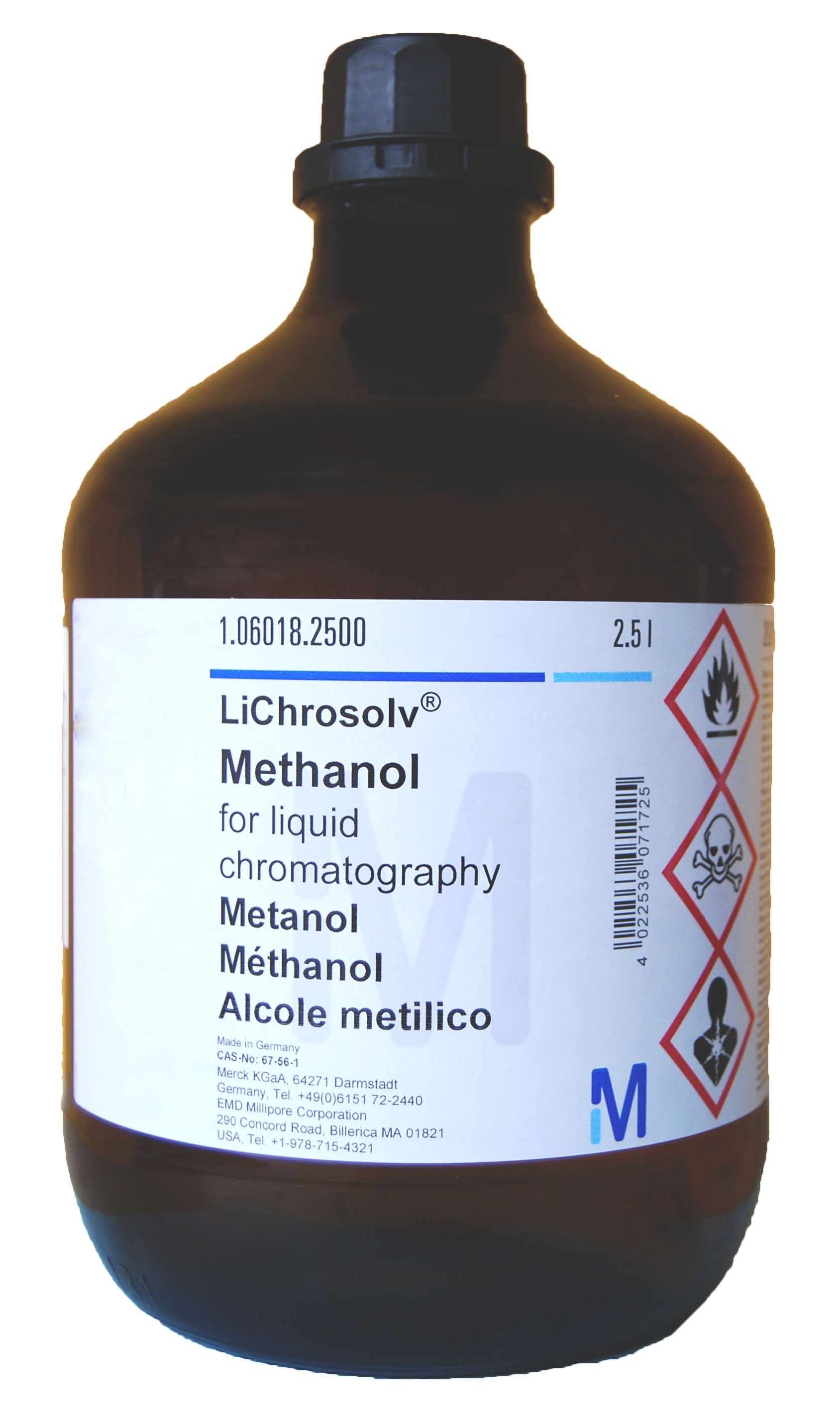 Methanol gradient grade for liquid chromatography LiChrosolv® Reag. Ph Eur. 1060072500