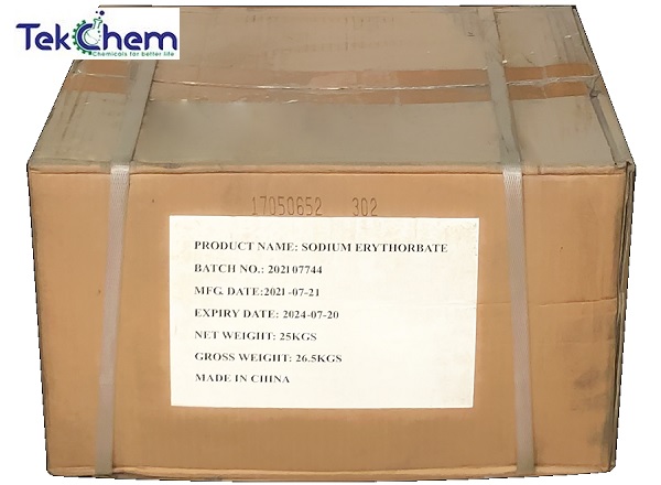 Natri erythorbate C6H7NaO6, Trung Quốc, 25kg/thùng
