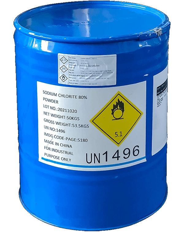 Sodium chlorite NaClO2 80% Trung Quốc 50kg 1 thùng