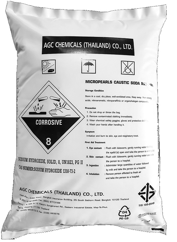 Sodium hydroxide 99% NaOH Thái Lan 25kg 1 bao