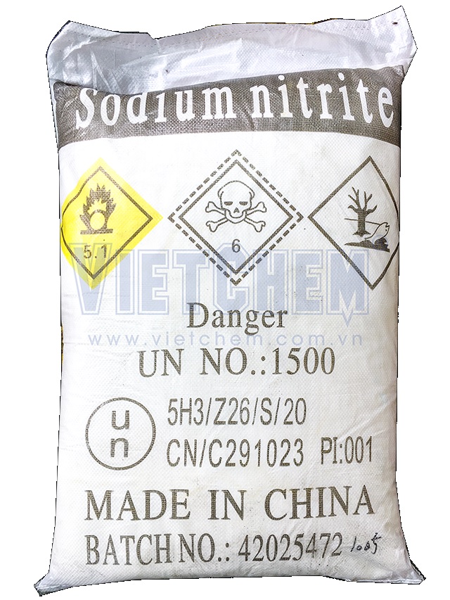 Sodium nitrite NaNO2 99% Trung Quốc 25kg 1 bao