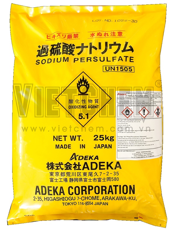 Sodium persulfate Na2S2O8 Nhật Bản 25 kg 1 bao