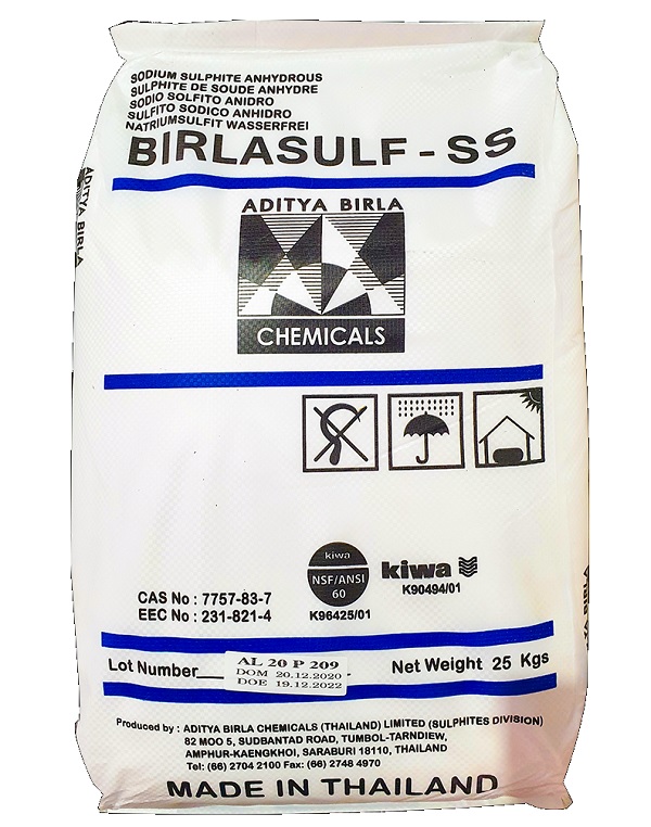 Sodium sulphite (SS) Na2SO3 99% Thái Lan 25kg 1 bao