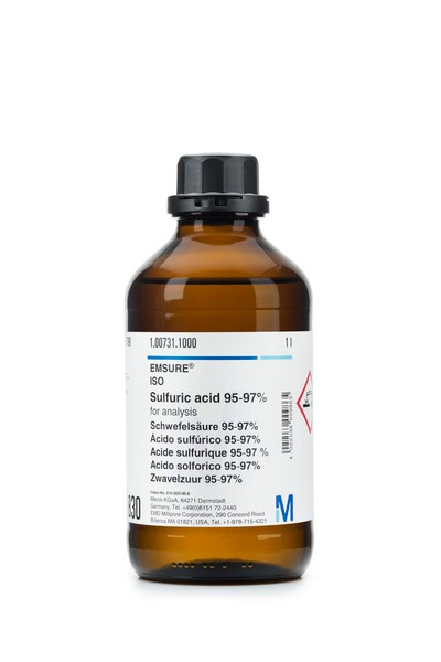Sulfuric acid 95-97% for analysis EMSURE® ISO- 1000ml 1007311000