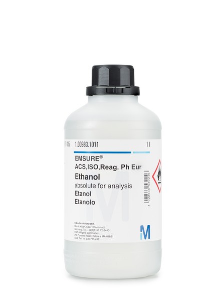 Ethanol absolute for analysis EMSURE® ACS,ISO,Reag. Ph Eur-2500ml 1009832500