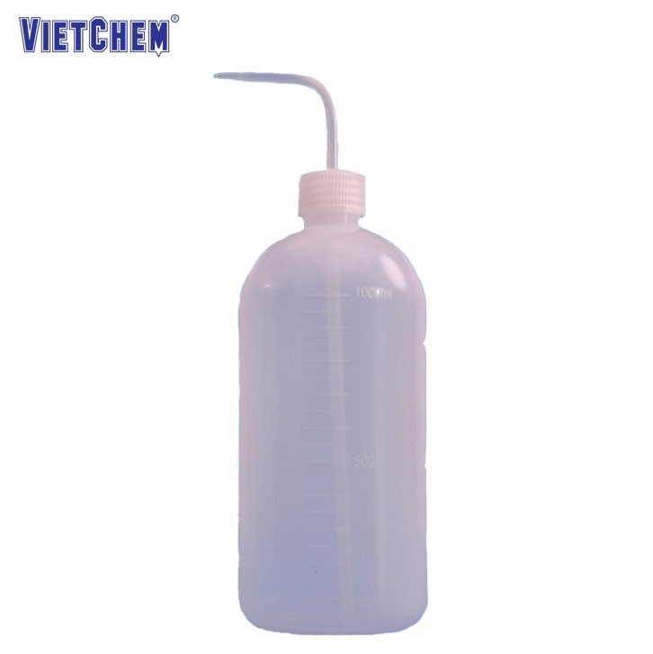 Bình tia nhựa LDPE miệng hẹp 250ml vai nghiêng đựng nước cất Azlon WGF330P