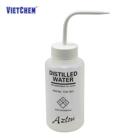 Bình tia nhựa LDPE miệng rộng 500ml đựng nước cất Azlon WGW601PML
