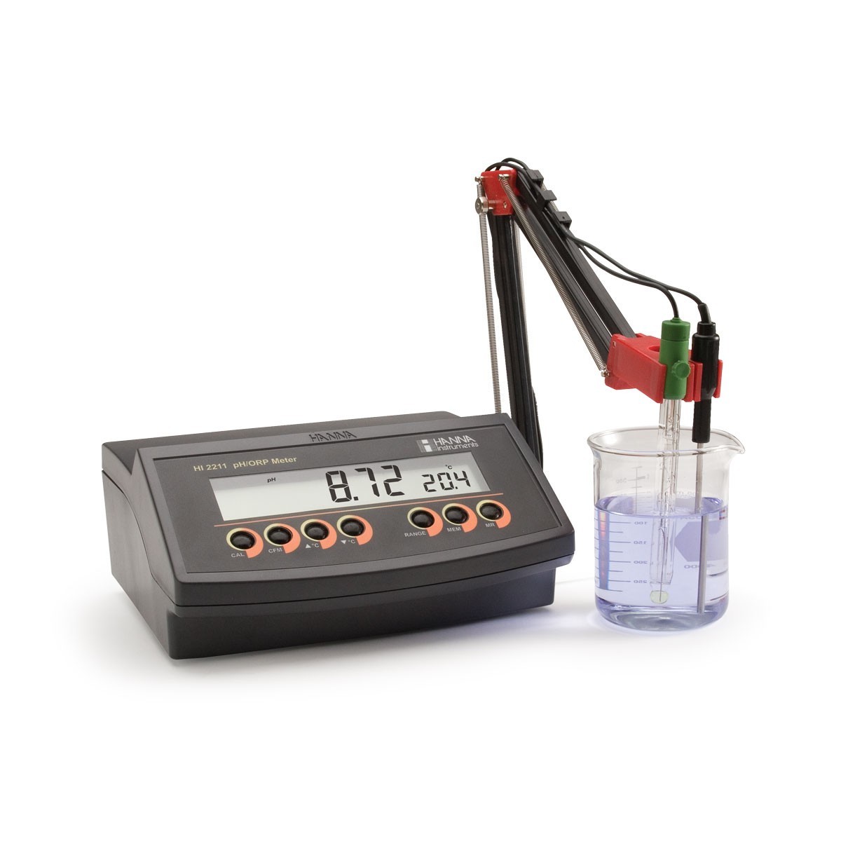 Máy đo pH/mV/nhiệt độ với hiệu chuẩn năm điểm HI2214 Hanna