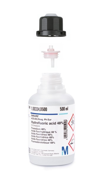 Hydrofluoric acid 48% for analysis EMSURE® ACS,ISO,Reag. Ph Eur 1000ml 1003341000