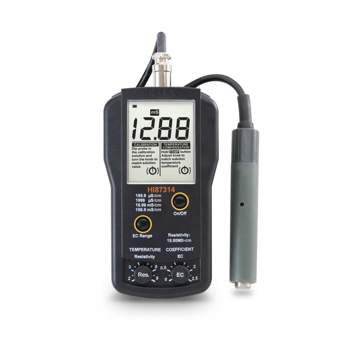 Máy đo độ dẫn và trở kháng HI87314 Hanna