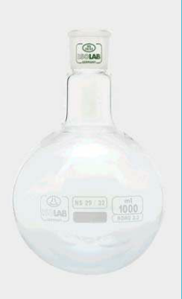 Bình cầu đáy tròn 1000ml,  Isolab Đức 030.01.1000