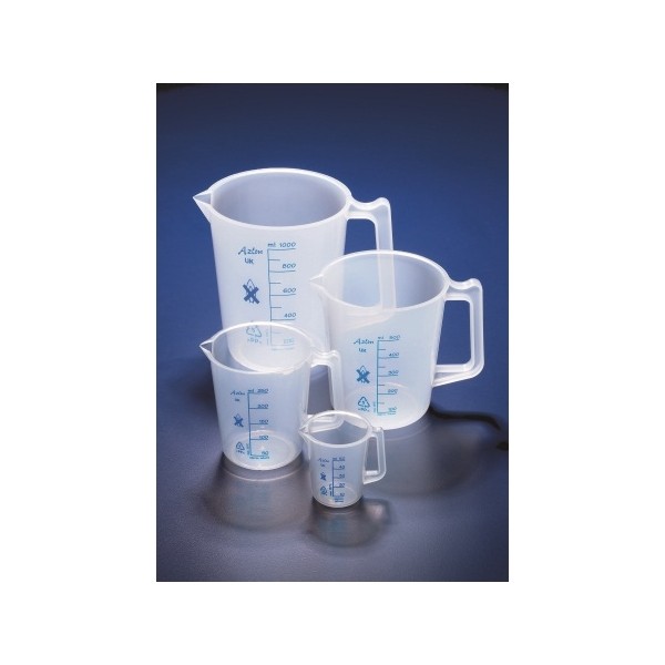 Ca nhựa có chia vạch PP 250ml, Scilabware-Anh JPB0250P