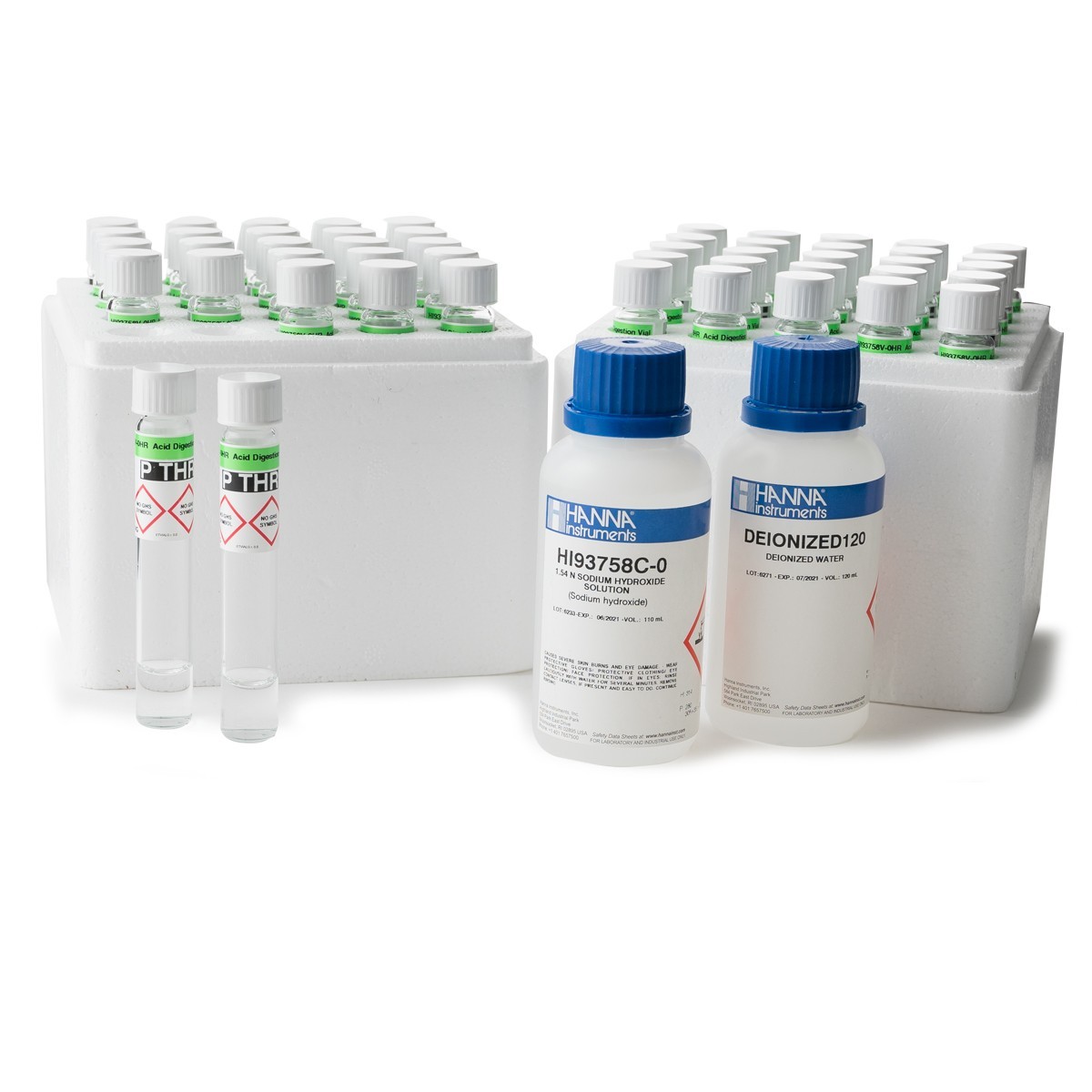 Thuốc thử Photpho tổng thang cao 0.0 - 100.0 mg/L (50 lần) Hanna HI93763B-50