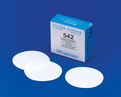 Giấy lọc định lượng 542, không tro, chậm 2.7um, 125mm Whatman 1542-125