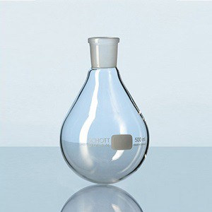 Bình cô quay chân không, hình quả lê có nhám 500ml N29/32 Duran 241204605