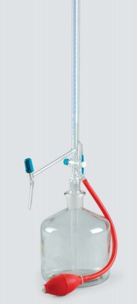 Buret tự động, khóa PTFE, vạch xanh, loại AS, 50ml, ko phụ kiện Duran 243173606