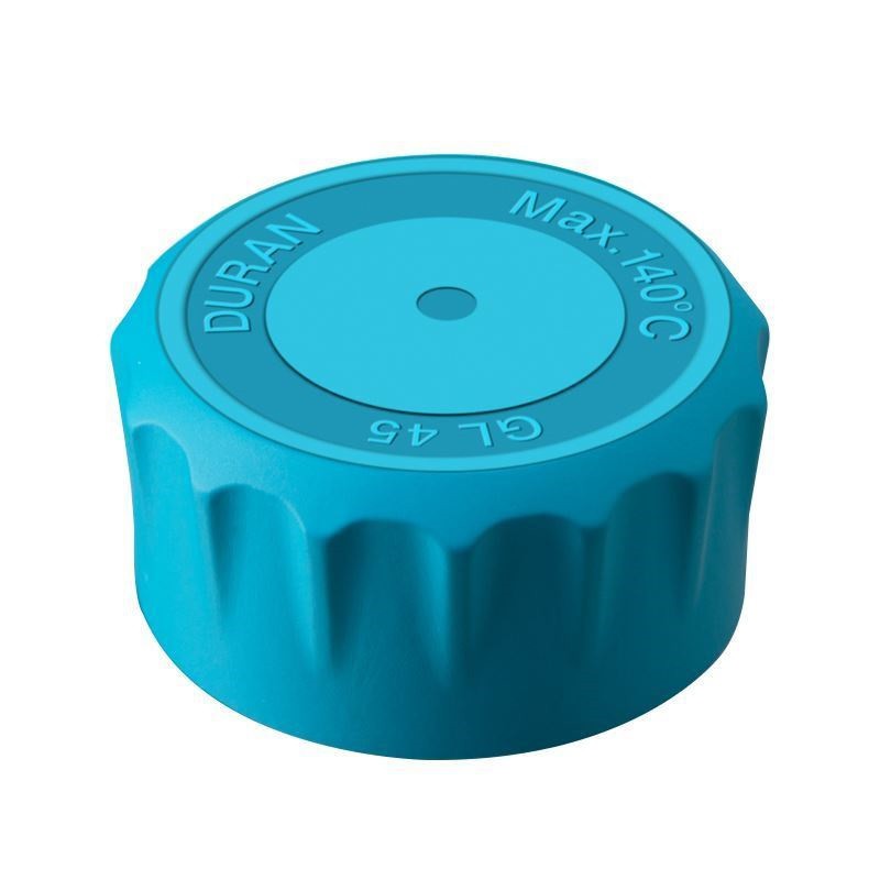 Nắp vặn chai trung tính Cyan Polypropylene GL 45 cho chai Youtility Duran 292292802